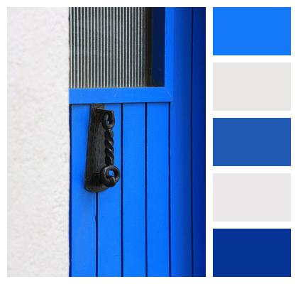 Jack Door Blue Minimalist Door Knob Image